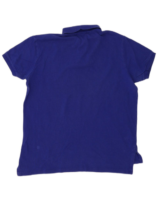 Polo Ralph Lauren Mens Custom Fit Camisa Grande Algodão Azul Marinho