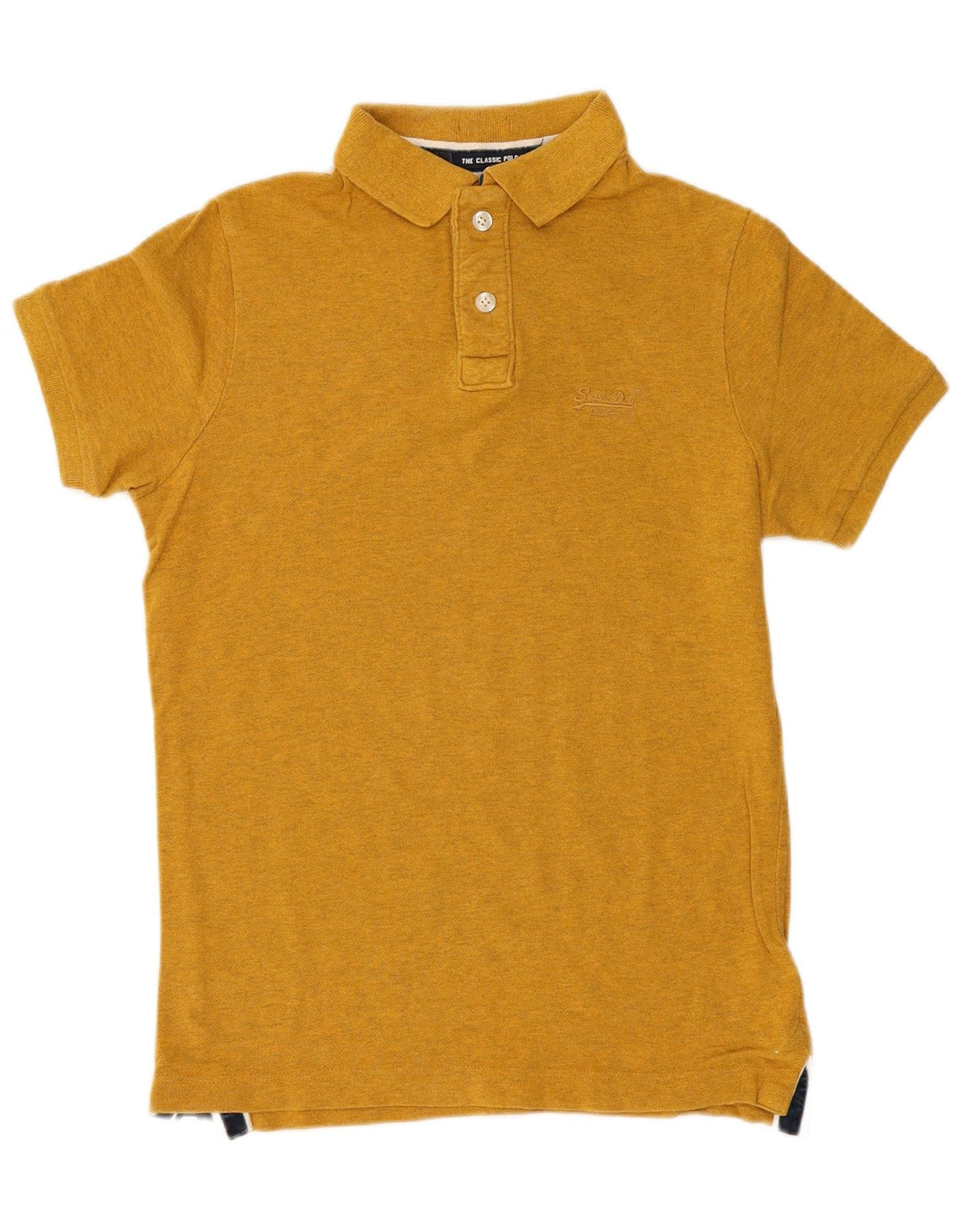 Camisa polo masculina SUPERDRY pequena laranja algodão