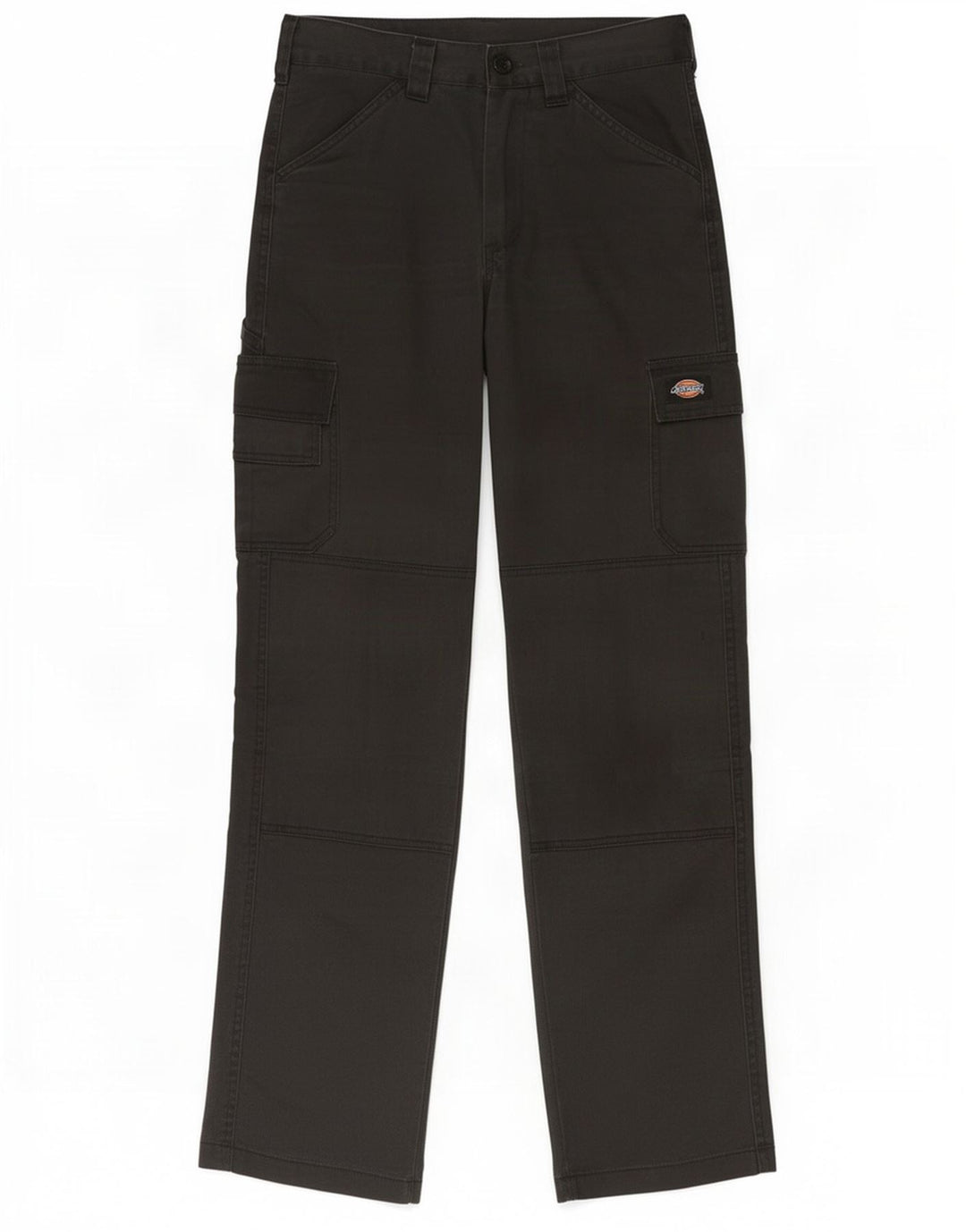 Calças cargo retas masculinas Dickies W26 L30 poliéster preto