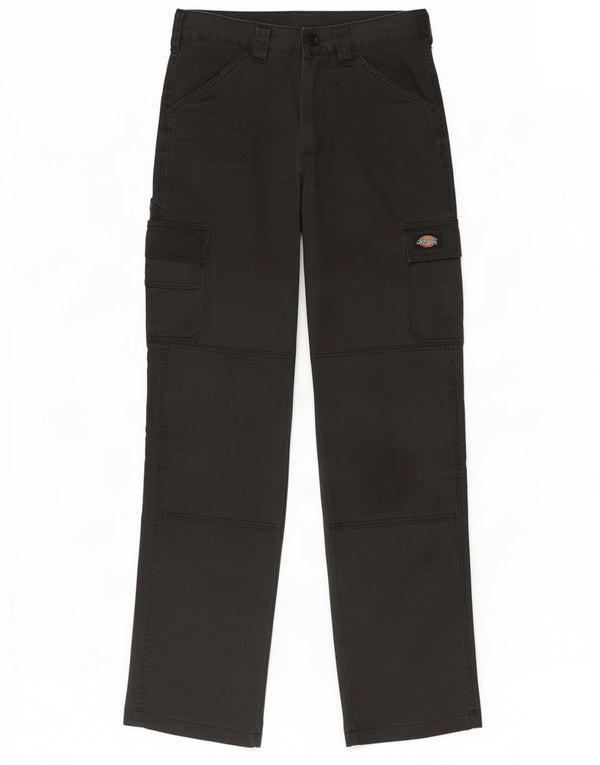 Calças cargo retas masculinas Dickies W26 L30 poliéster preto