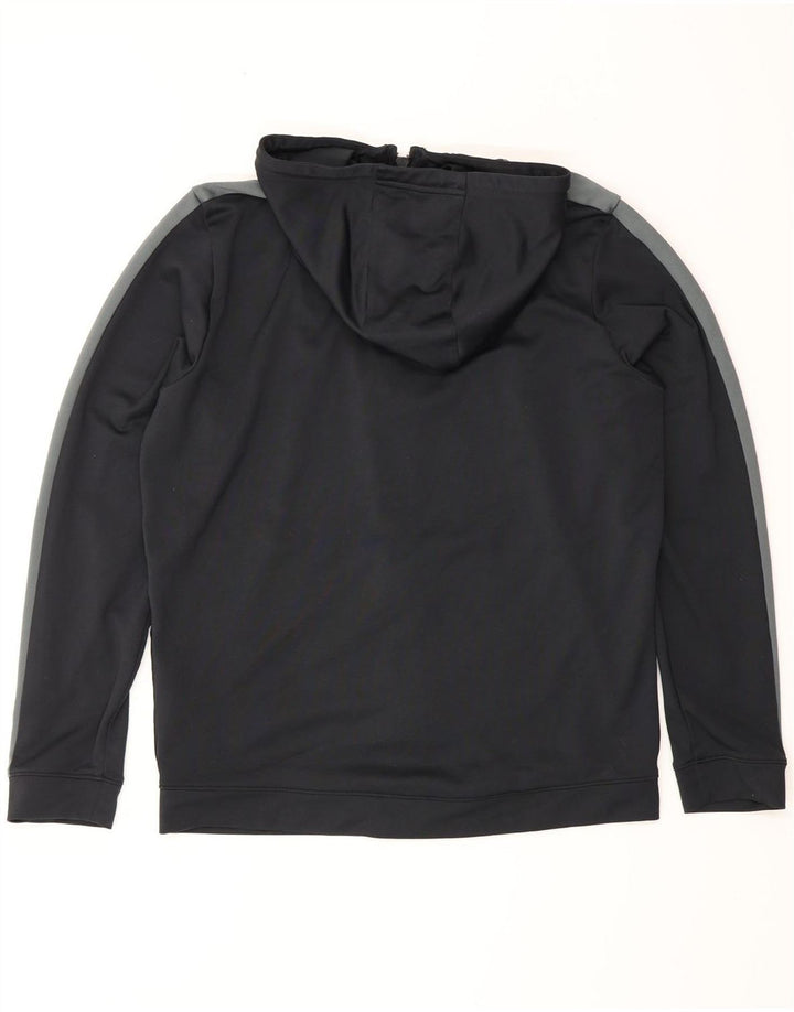 Suéter masculino Under Armour com capuz e zíper médio preto colorblock