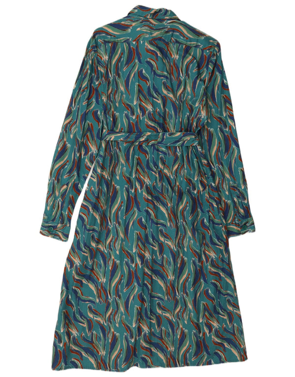 Vestido camisa feminino de manga comprida Country Collection UK 14 médio turquesa