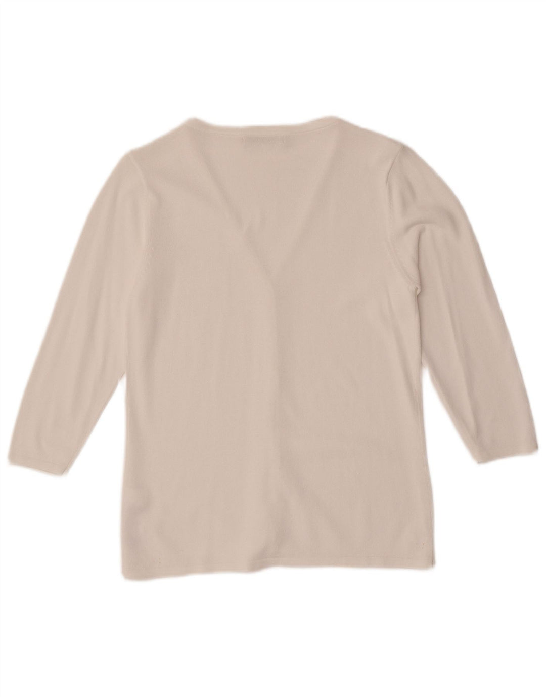 Suéter cardigã feminino Marks & Spencer manga 3/4 Reino Unido 10 pequeno branco