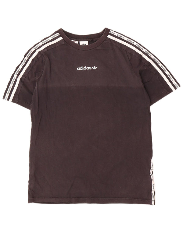 Adidas Mens Graphic T-Shirt Top Pequeno Algodão Preto