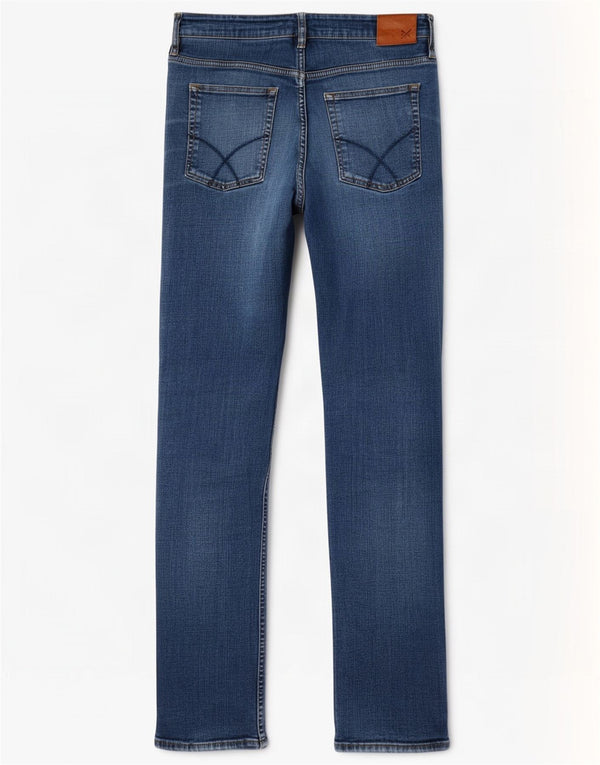 Crew Clothing Feminino Slim Jeans W34 L32 Azul Algodão