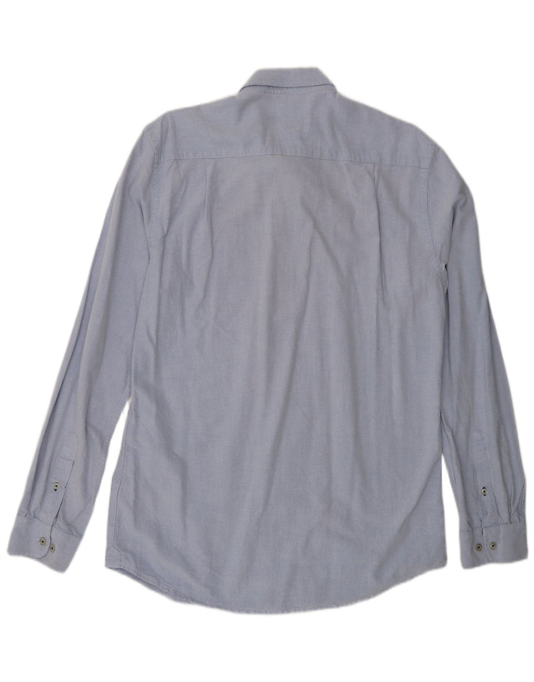 Crew Clothing Camisa masculina grande algodão azul