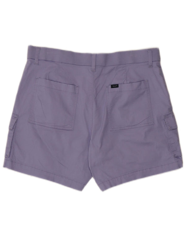 Shorts cargo feminino Lee de cintura alta US 14 XL W34 algodão roxo