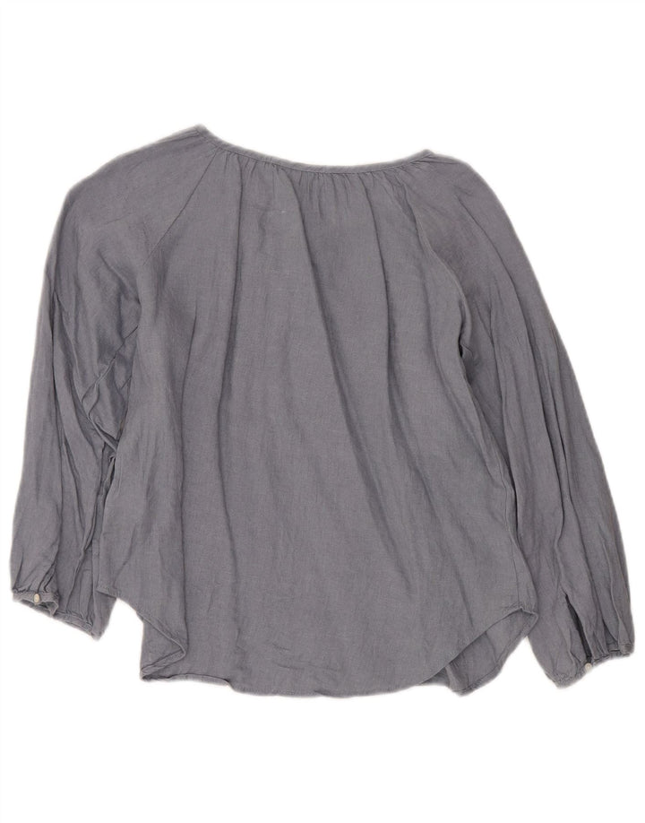 Blusa camisa feminina ZARA 9-10 anos linho cinza