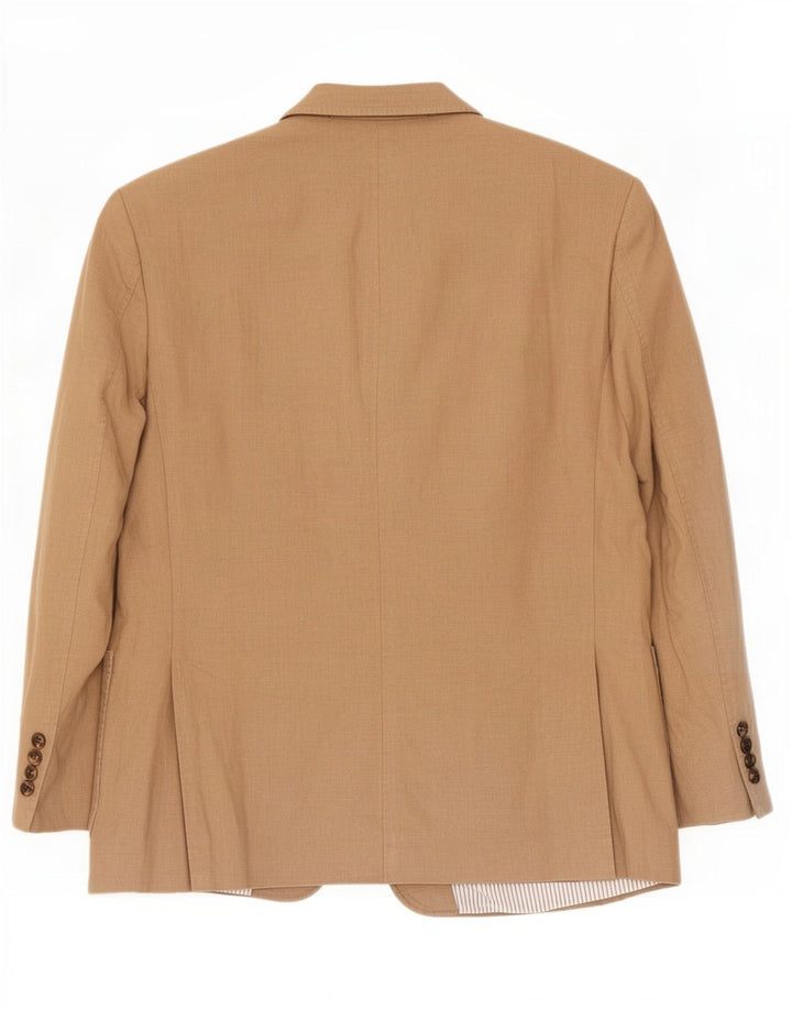 Jaqueta blazer masculina de 2 botões Marks & Spencer Reino Unido 40 linho bege médio