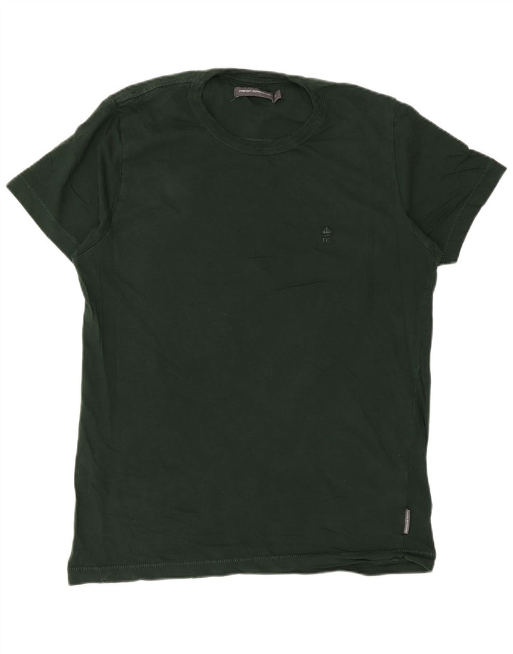Camiseta masculina regular French Connection Top algodão verde médio