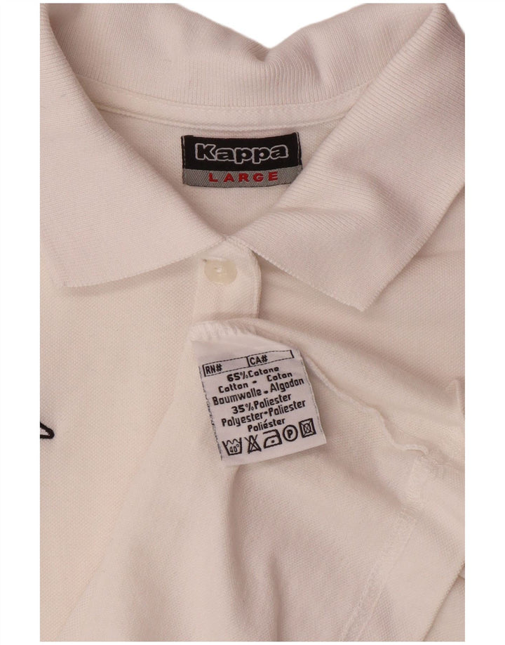 Camisa polo feminina KAPPA UK 14 grande algodão branco