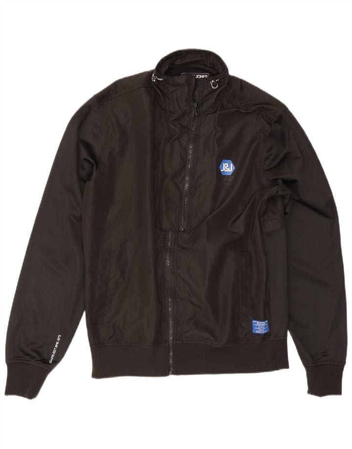 Jaqueta bomber masculina Jack & Jones Reino Unido 40 grande poliéster preto