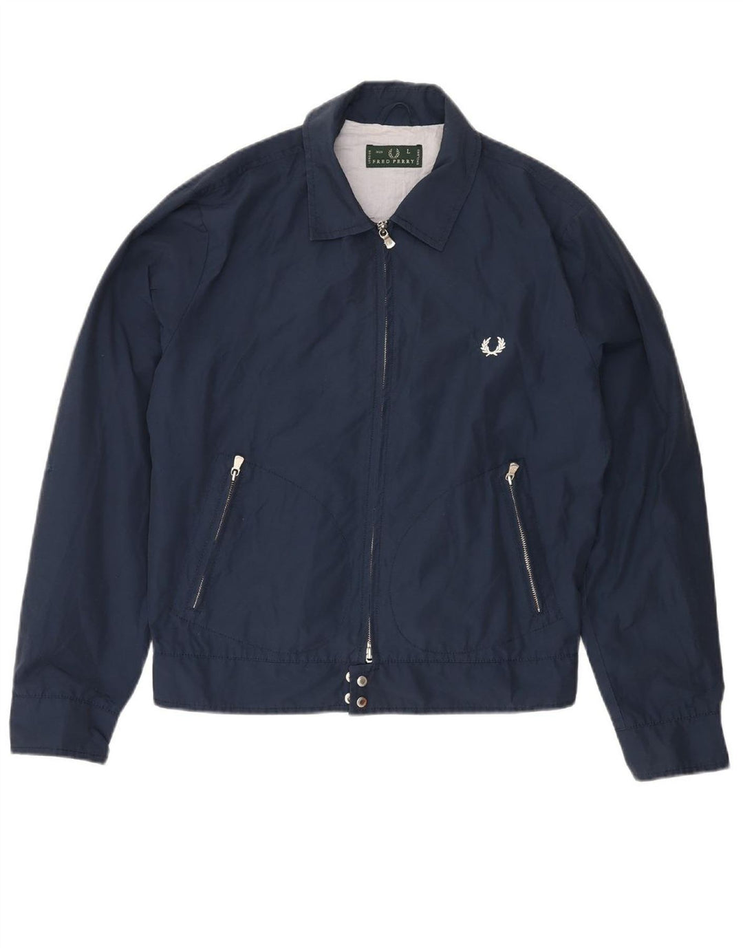 Jaqueta bomber masculina FRED PERRY Reino Unido 40 grande algodão azul marinho