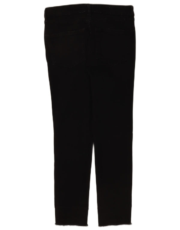 Zara Womens Crop Slim Jeans EU 36 XS W26 L24 Algodão Preto