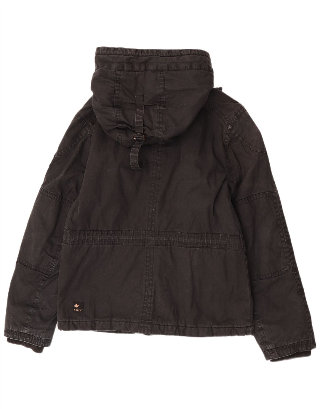 Jaqueta utilitária masculina KHUJO com capuz UK 40 grande preta