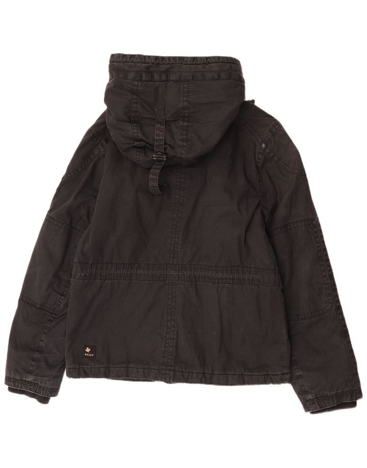 Jaqueta utilitária masculina KHUJO com capuz UK 40 grande preta