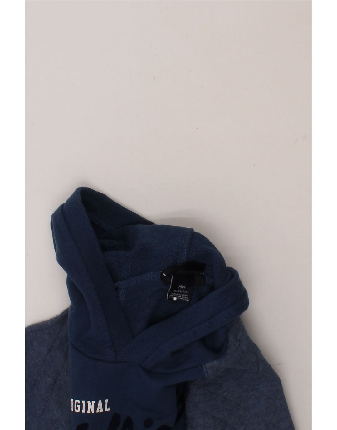 TOMMY HILFIGER Baby Boys Graphic Hoodie Jumper 12-18 Months Navy Blue Vintage Tommy Hilfiger and Second-Hand Tommy Hilfiger from Messina Hembry 