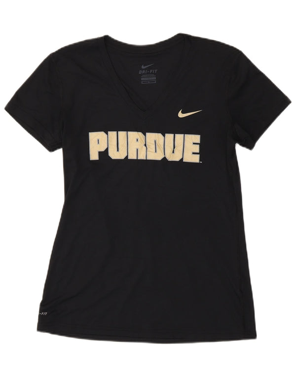 Camiseta feminina Nike Purdue Graphic Top UK 12 Médio Preto