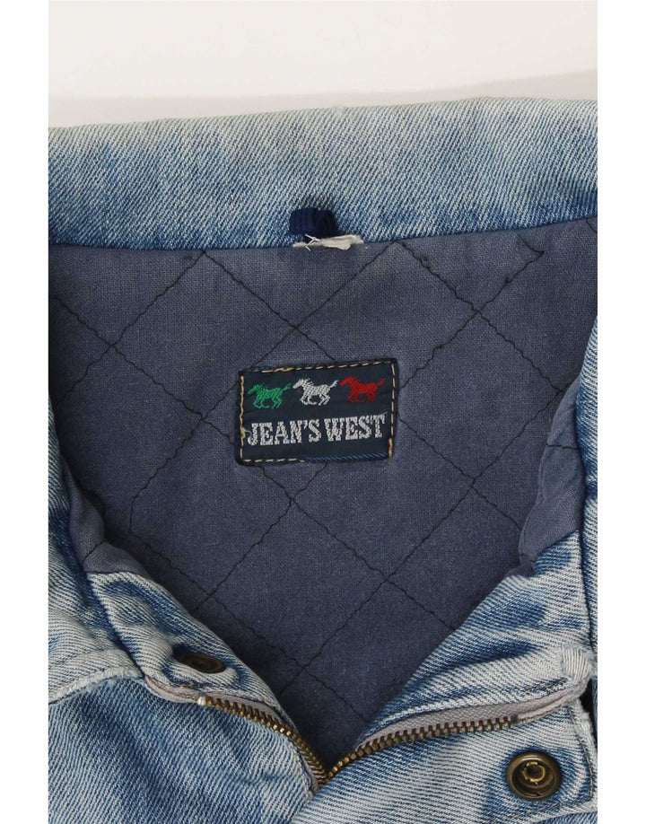 Jaqueta jeans masculina Jean's West Reino Unido 38 azul médio