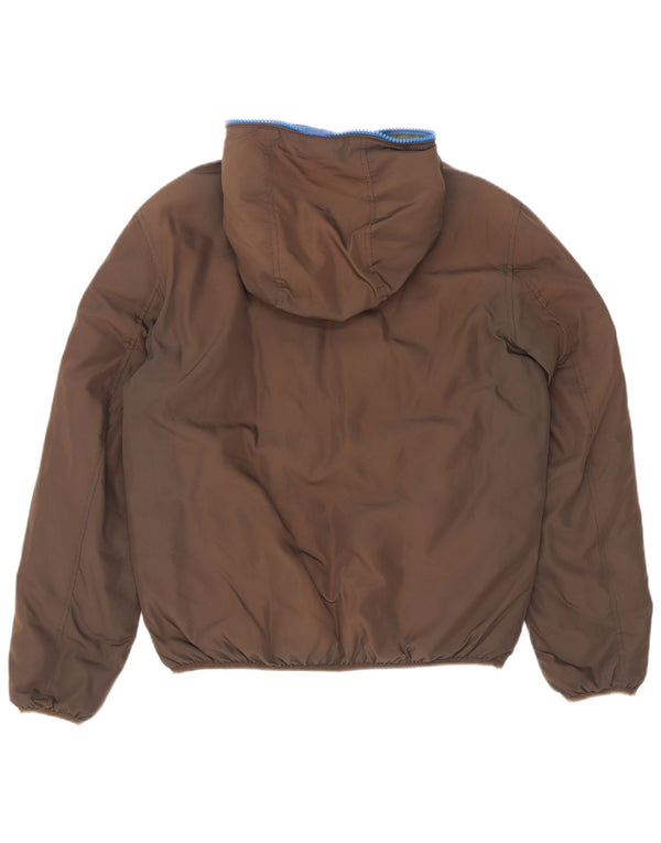 Jaqueta masculina acolchoada reversível com capuz Invicta UK 40 poliéster marrom grande