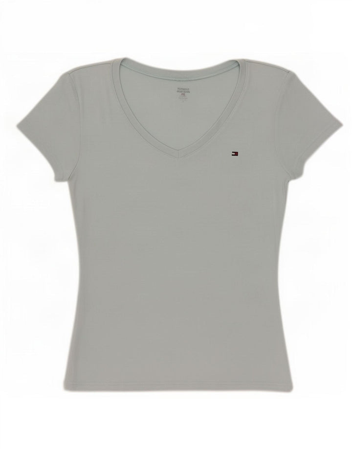 Tommy Hilfiger Camiseta Feminina Top UK 12 Médio Azul