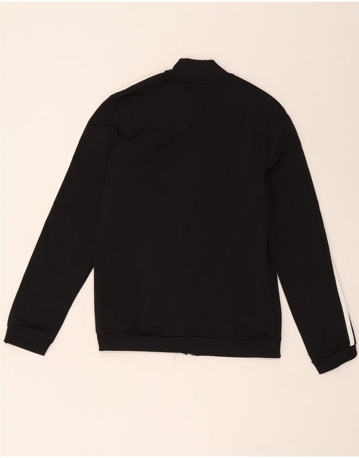 Adidas Womens Tracksuit Top Jacket UK 8/10 Pequeno Poliéster Preto