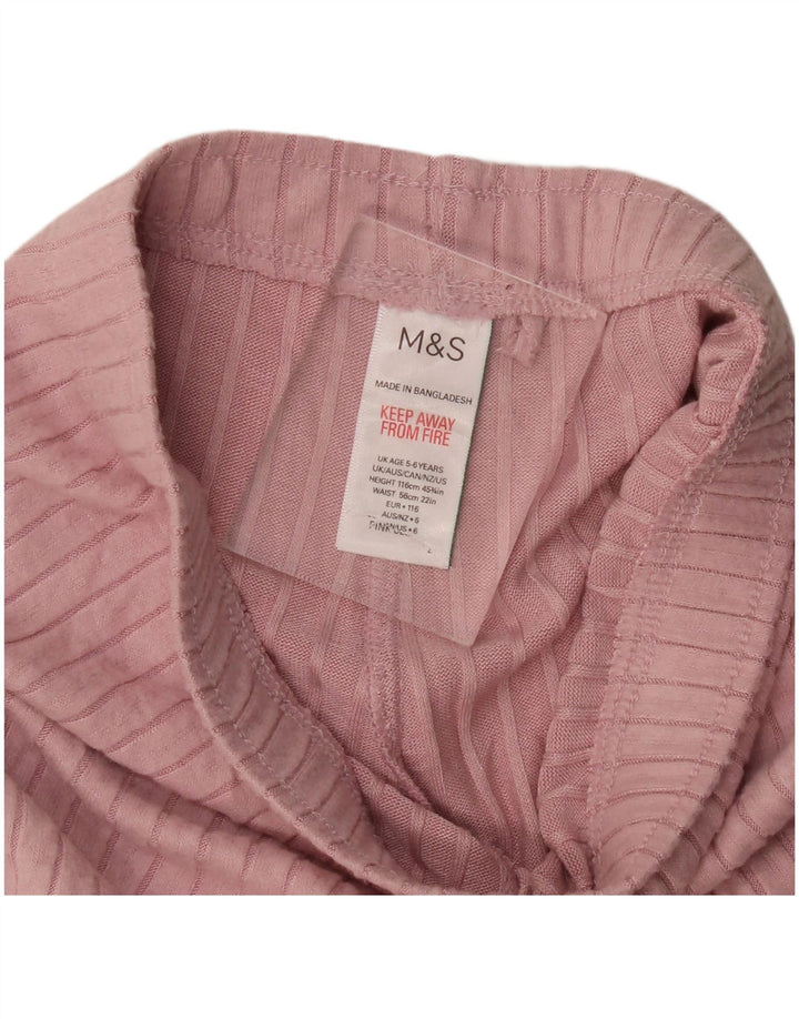 Conjunto de 2 peças Marks & Spencer Girls 5-6 anos viscose rosa