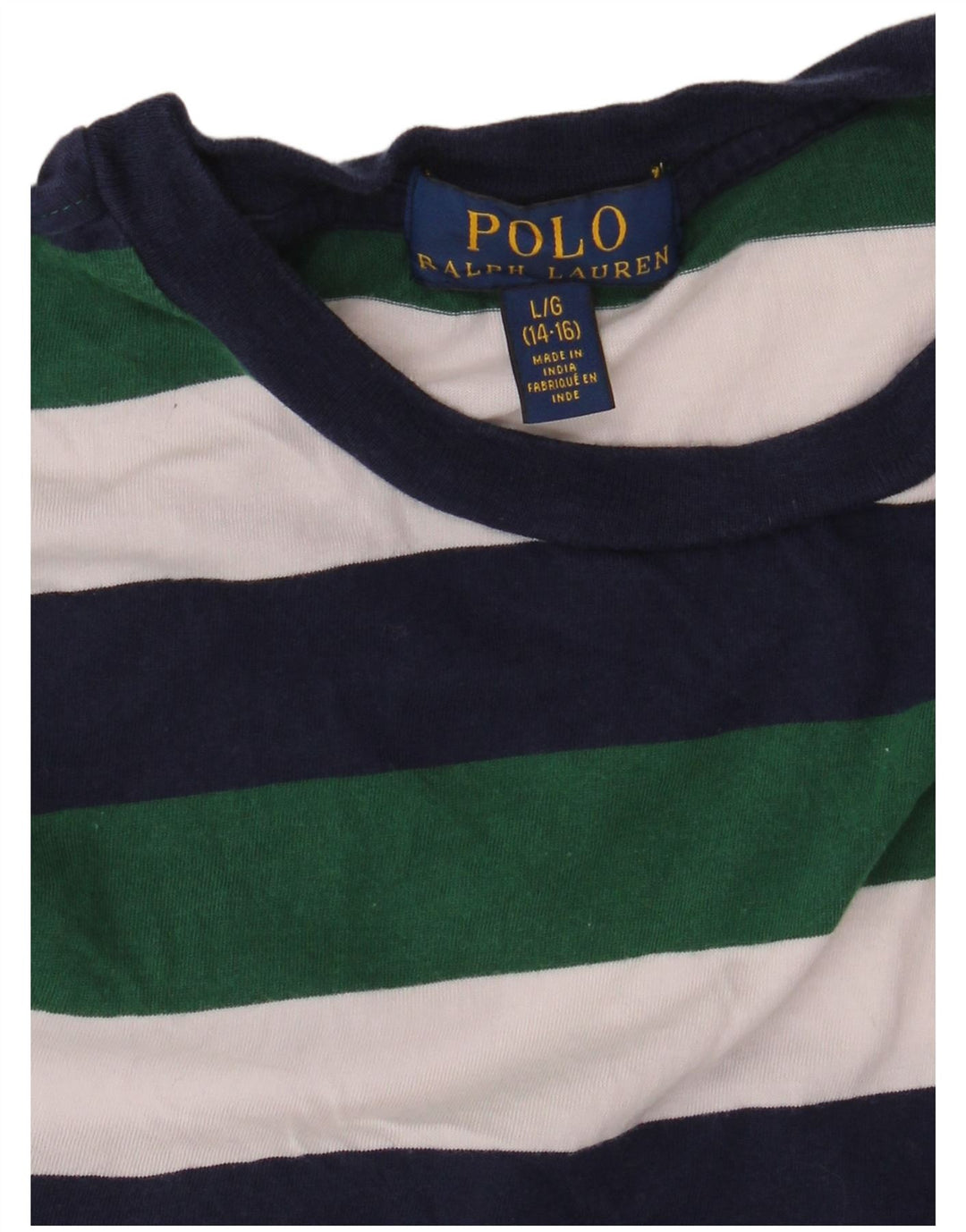 Camiseta POLO RALPH LAUREN Meninos Top 11-12 Anos Grande Listrado Multicolorido