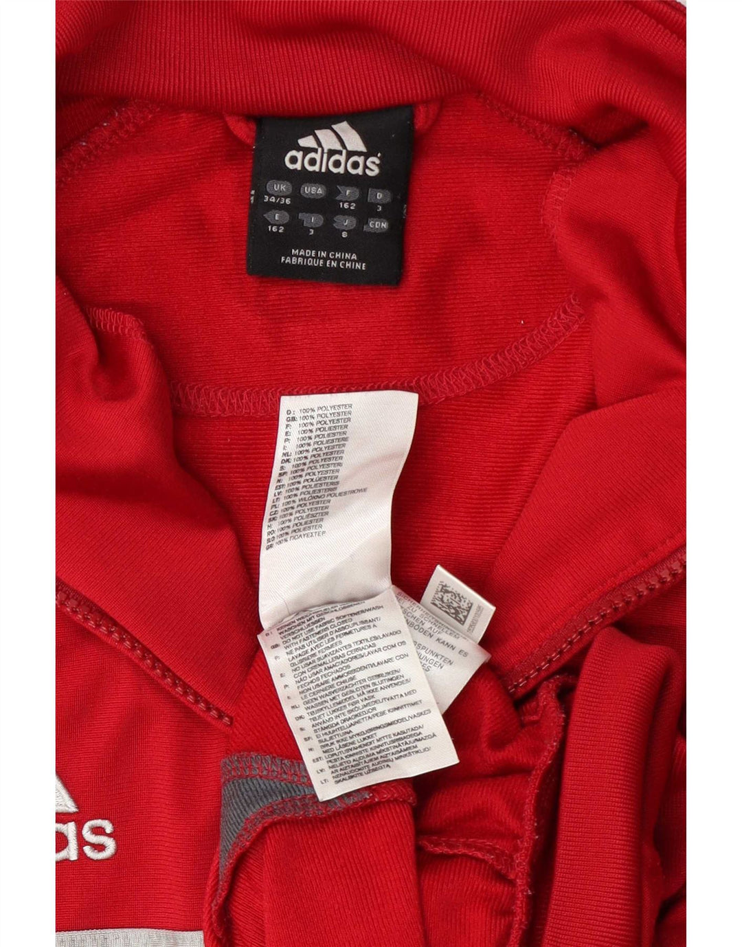 Adidas Mens Tracksuit Top Jacket UK 34/36 Pequeno Vermelho Colorblock Poliéster