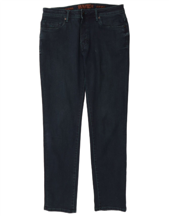 CINTO DE ALGODÃO Masculino Slim Jeans W34 L31 Azul Marinho Algodão