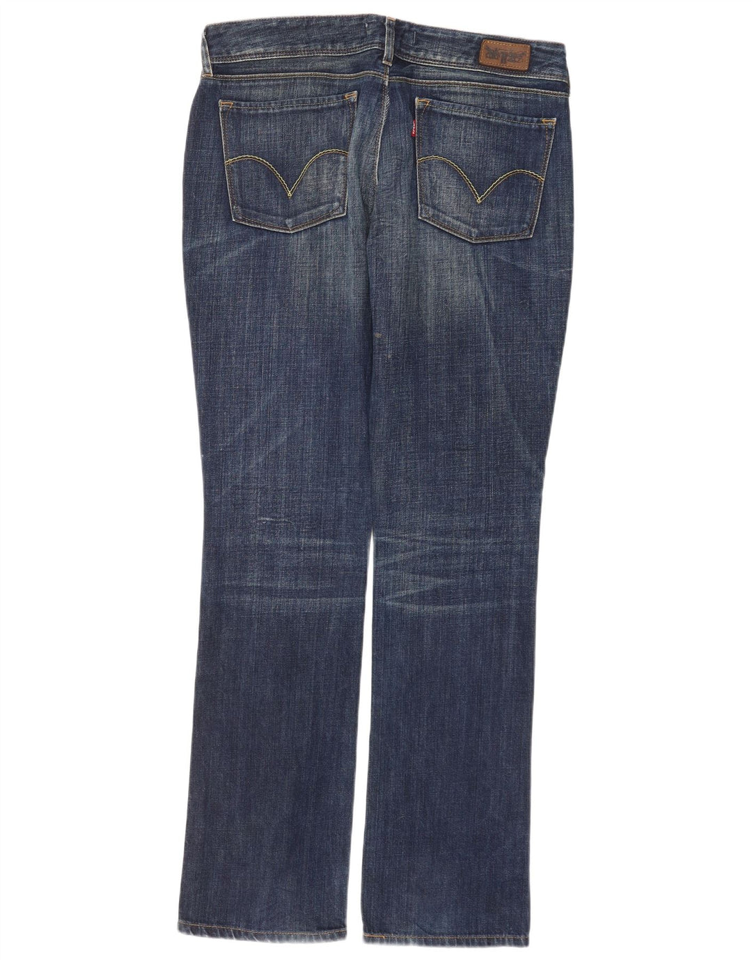 Calça jeans feminina Levi's 470 Straight W33 L34 azul marinho algodão