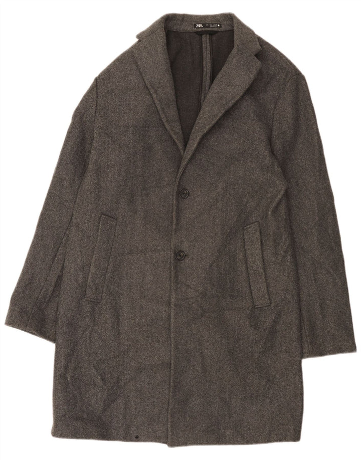 Sobretudo masculino Zara UK 40 grande cinza