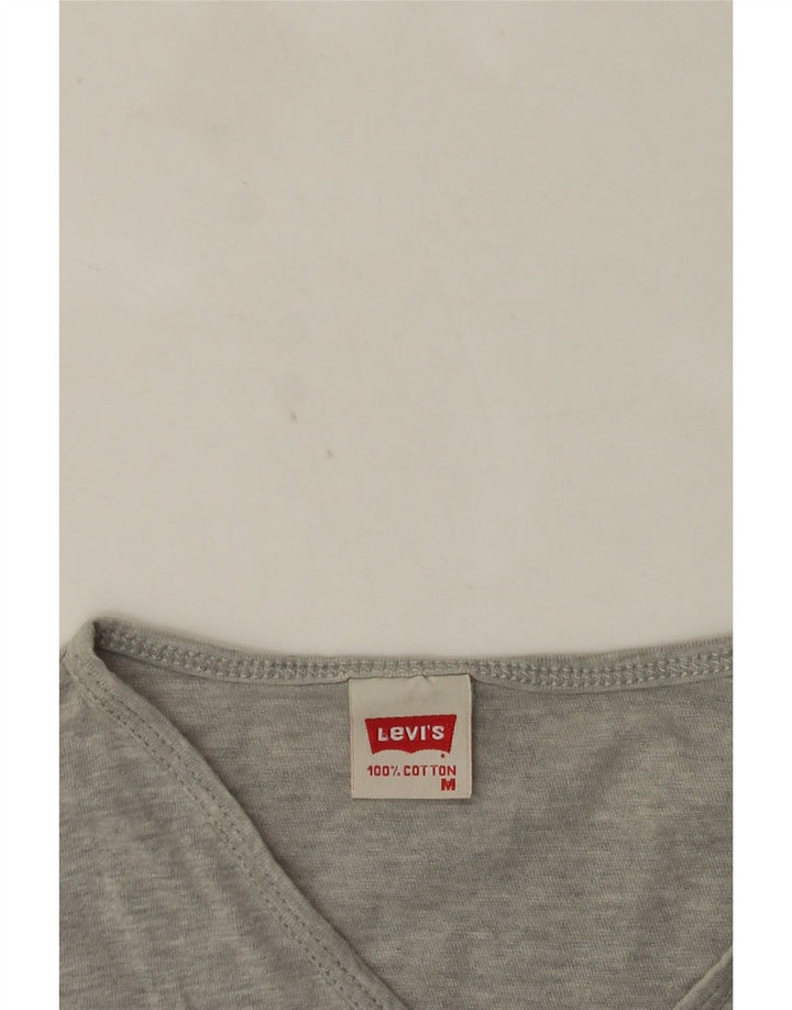 Camiseta masculina Levi's Top cinza médio algodão manchado