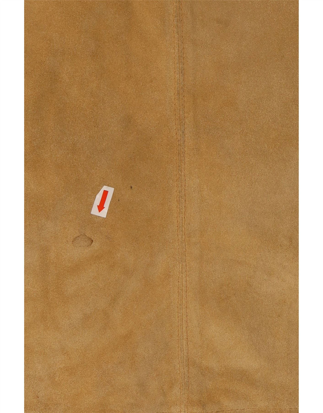 Minissaia feminina VINTAGE de camurça média W28 couro bege