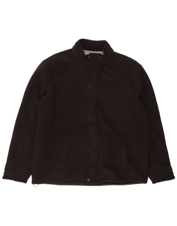 Jaqueta de lã masculina Marks & Spencer Blue Harbor Sherpa Reino Unido 44 2XL preta
