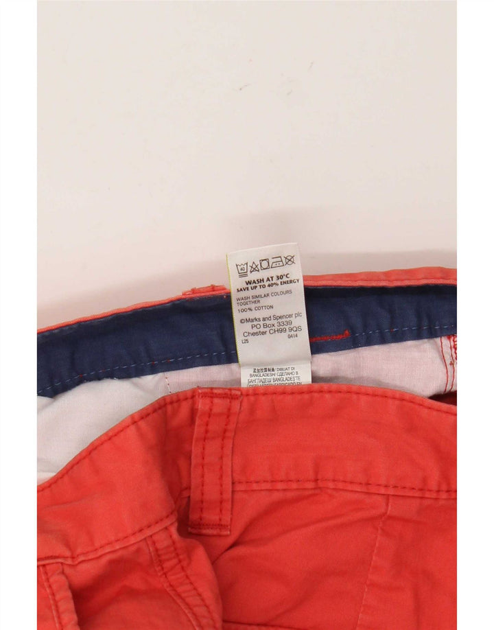 Shorts cargo masculino Marks & Spencer W32 médio algodão vermelho