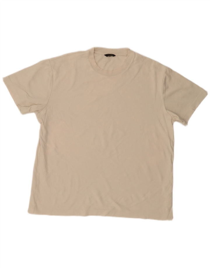Camiseta masculina MASSIMO DUTTI grande algodão bege
