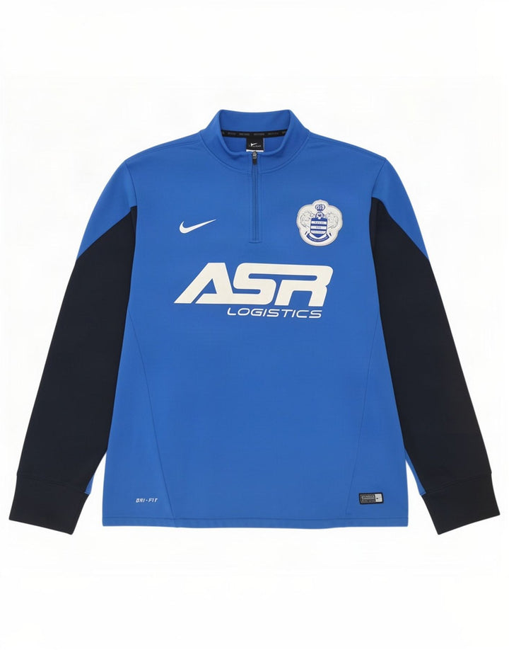 Nike Mens Dri Fit Graphic Pullover Treino Top Médio Azul Colourblock