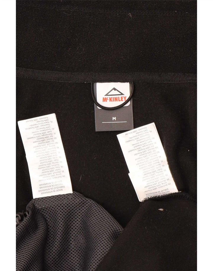Jaqueta de chuva masculina McKinley com capuz Reino Unido 38 poliéster preto médio