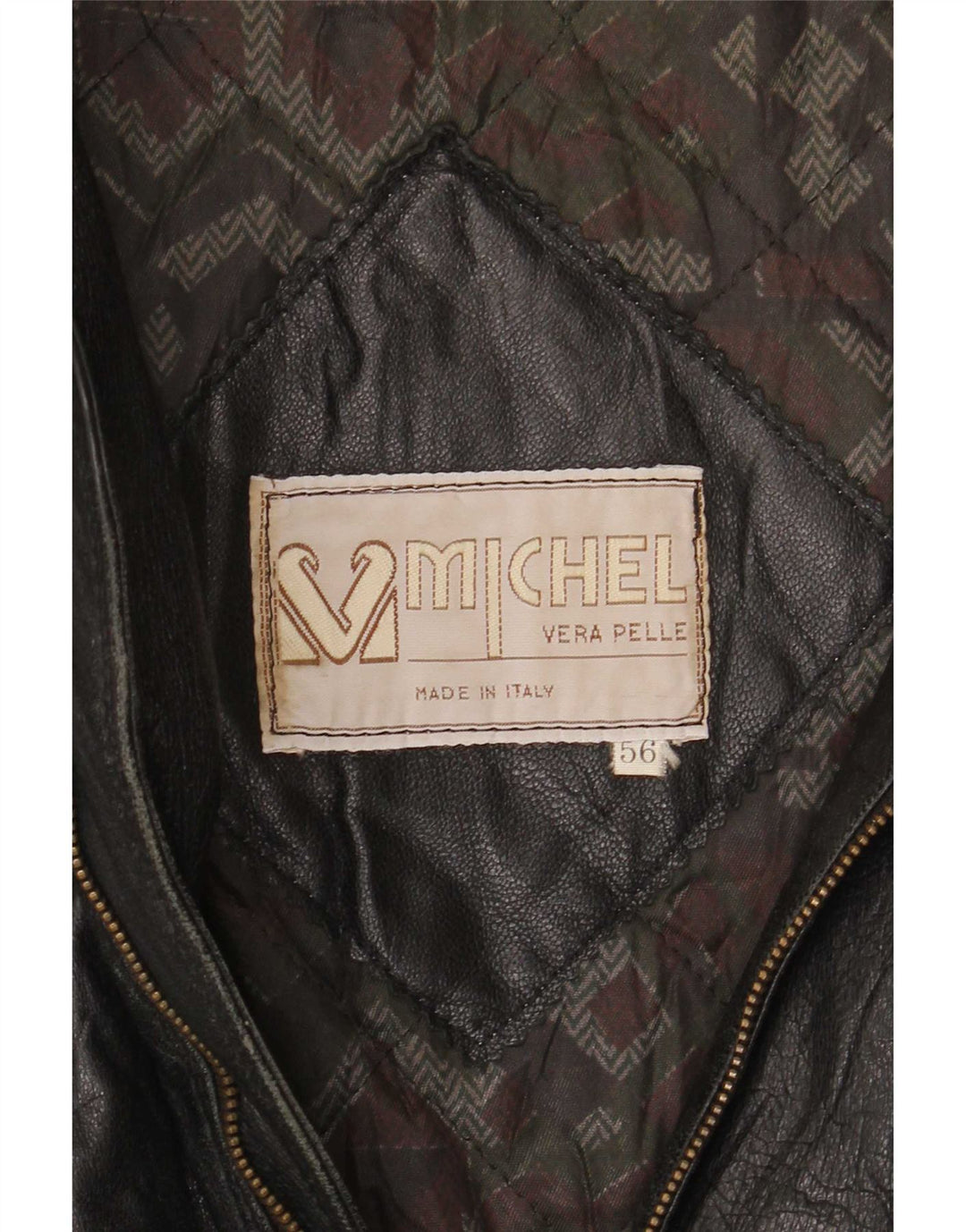Michelle Casaco de couro masculino IT 56 3XL Preto