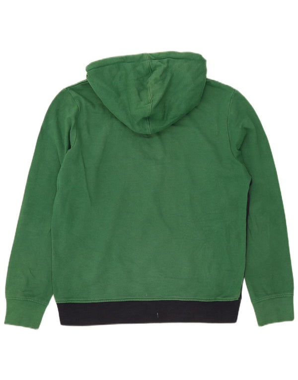 Jack & Jones Mens Hoodie Jumper Medium Green Colourblock Cotton