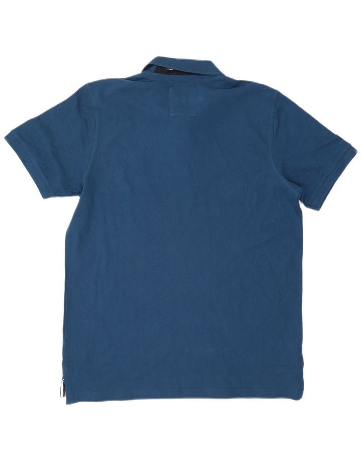Camisa polo masculina Crew Clothing grande algodão azul