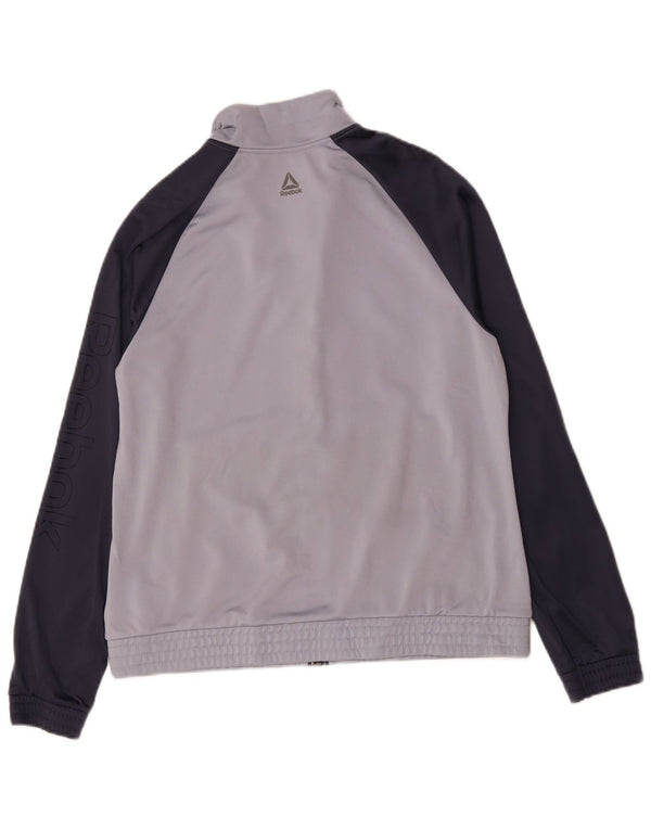 Reebok Womens Tracksuit Top Jacket UK 16/18 Grande Azul Marinho Colorblock