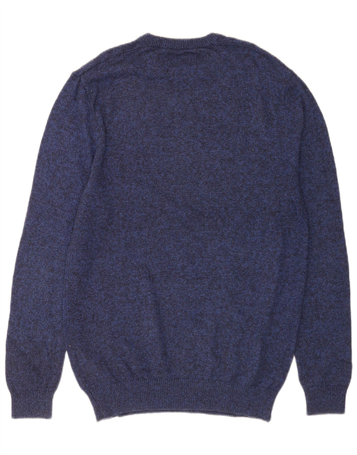 Suéter masculino Jack Wills com gola redonda, médio azul marinho manchado