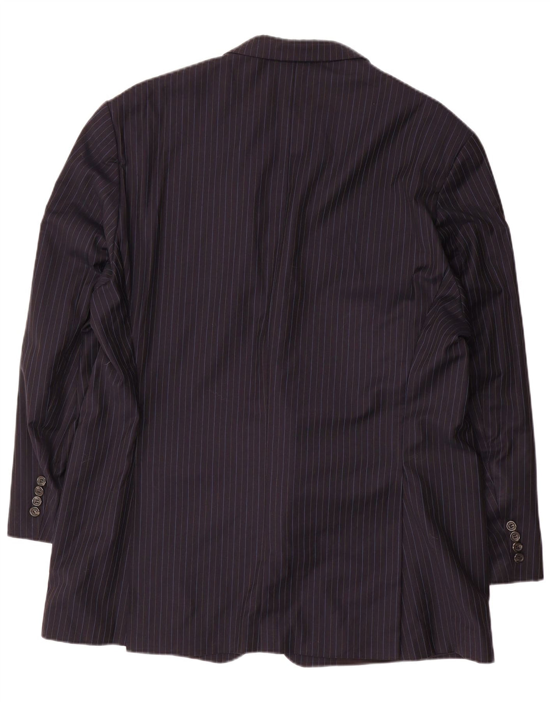 Jaqueta blazer masculina de 2 botões RALPH LAUREN IT 52 XL azul marinho listrado lã