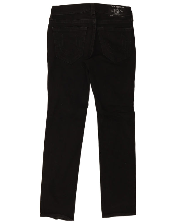 True Religion Mens Jeans Slim W32 L32 Algodão Preto