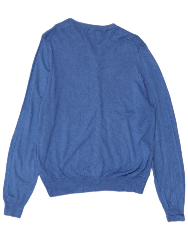 Suéter cardigã feminino MARKS & SPENCER UK 18 XL azul viscose