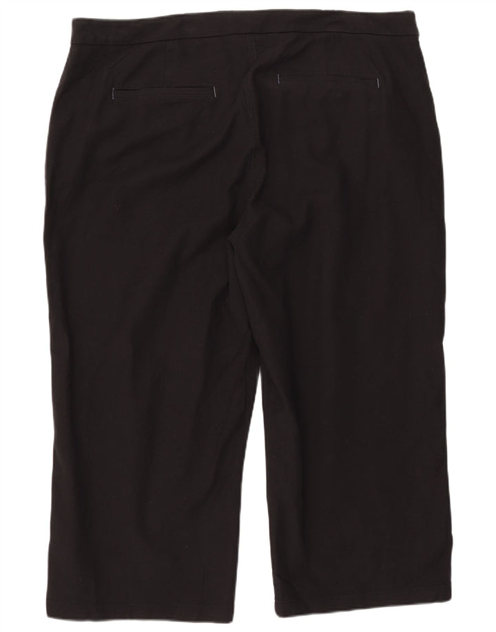 Calça Capri Feminina White Stuff UK 22 3XL W44 L24 Algodão Preto