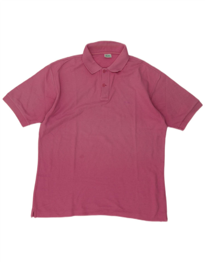 Camisa polo masculina Ellesse grande algodão rosa