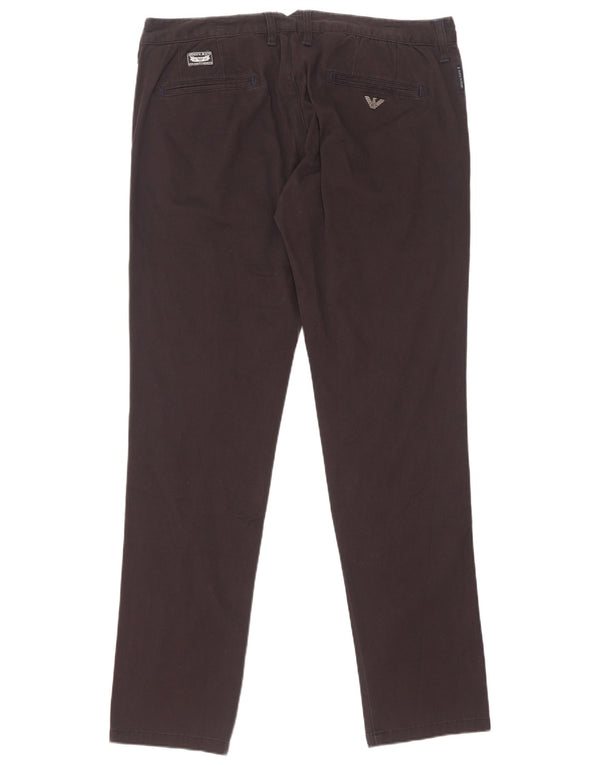 Calça Chino Masculina Armani Extra Sim Fit W36 L35 Algodão Preto